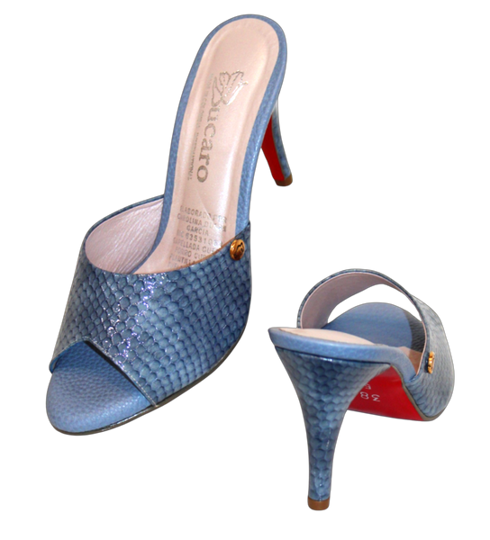 BLUE SLINGBACK LOAFERS
