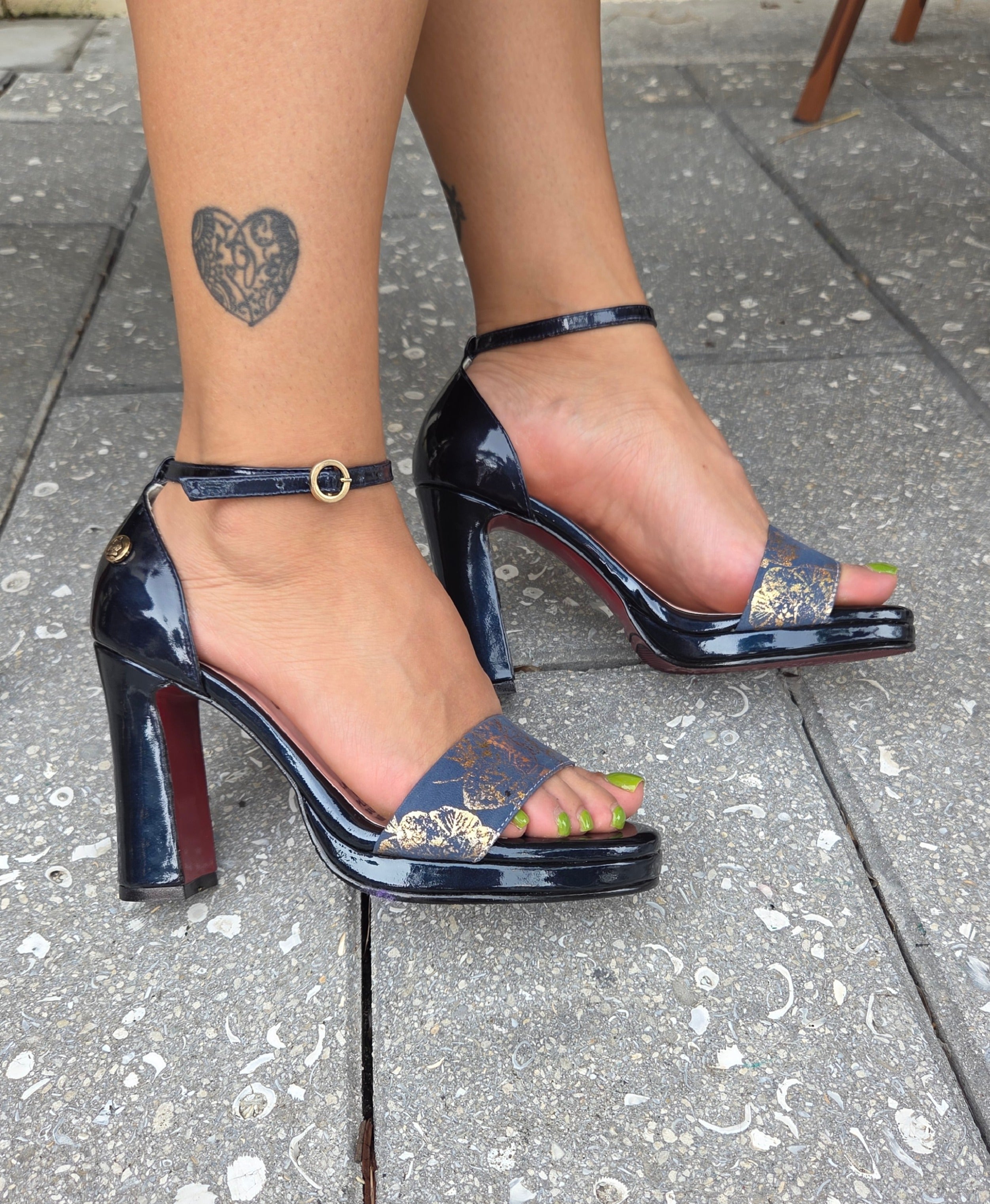 Glossy High Heel Sandal |Ref 5050