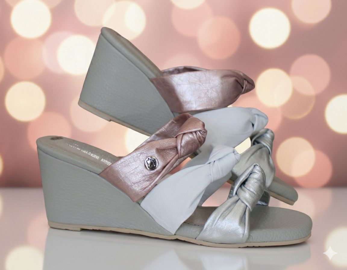 Three Knot Slingback Platform Wedge Heel | Ref 6441