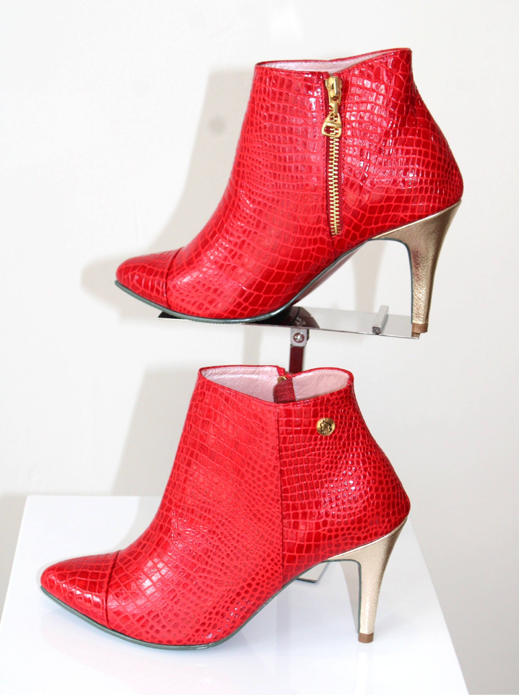 Red Ankle boots Zipper Ref 3826