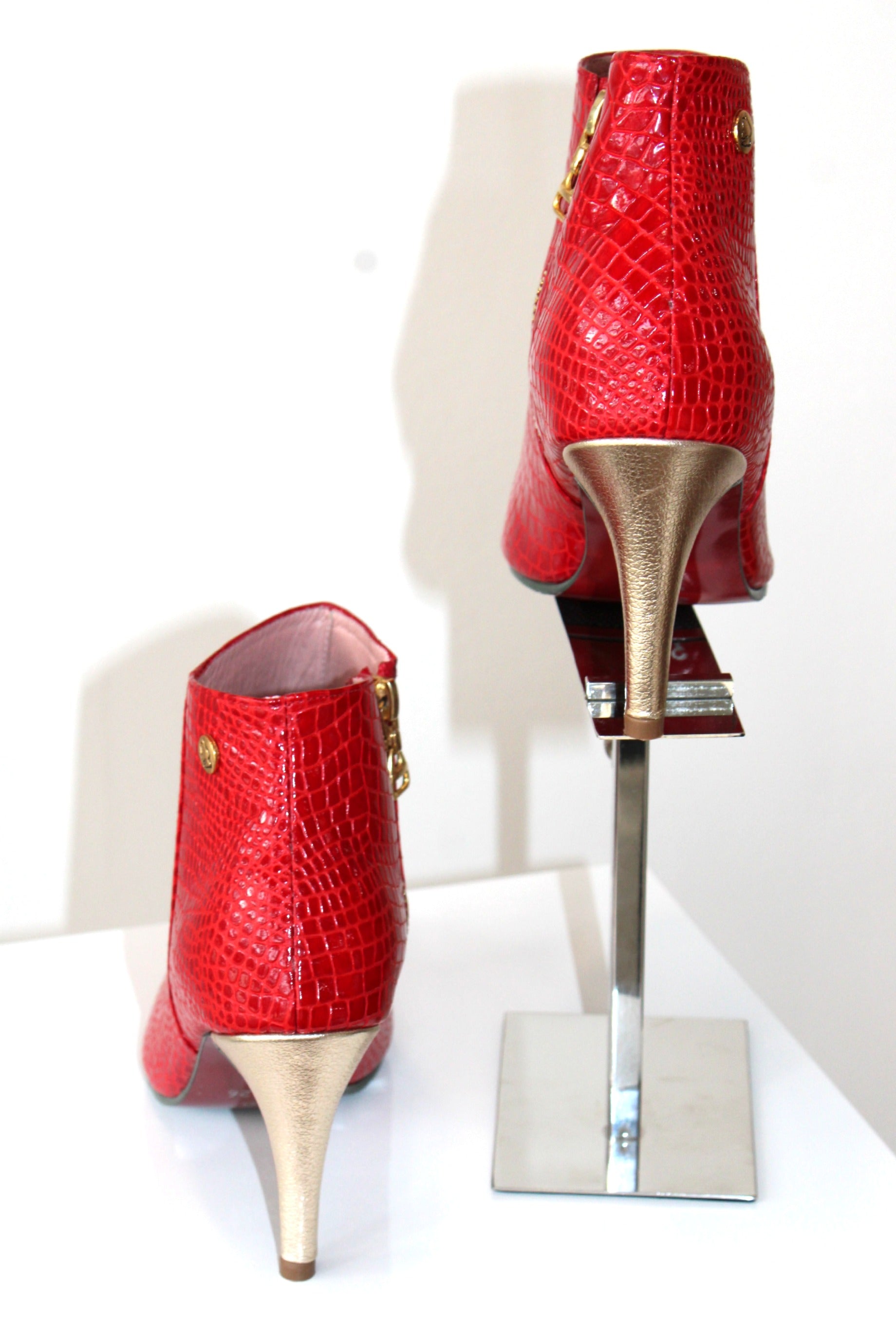 Red Ankle boots Zipper Ref 3826