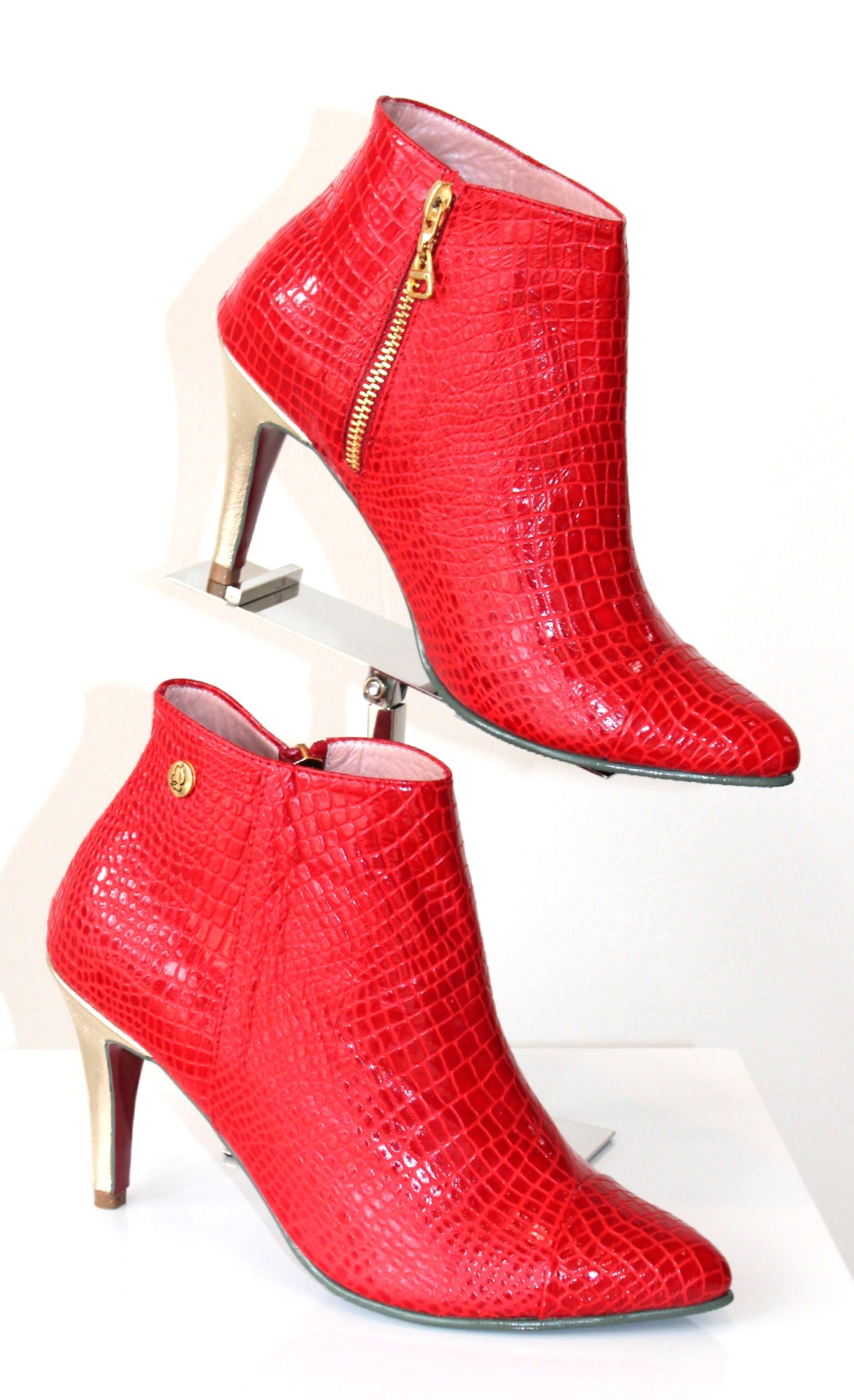 Red Ankle boots Zipper Ref 3826