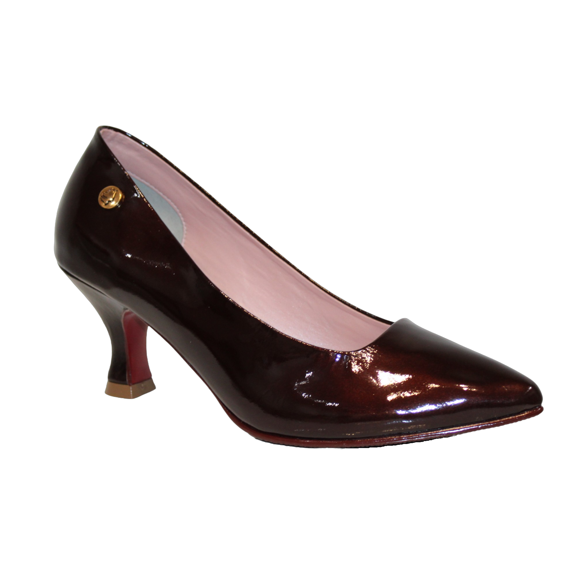 Glossy Red Wine High Heel in Leather | REF 3242