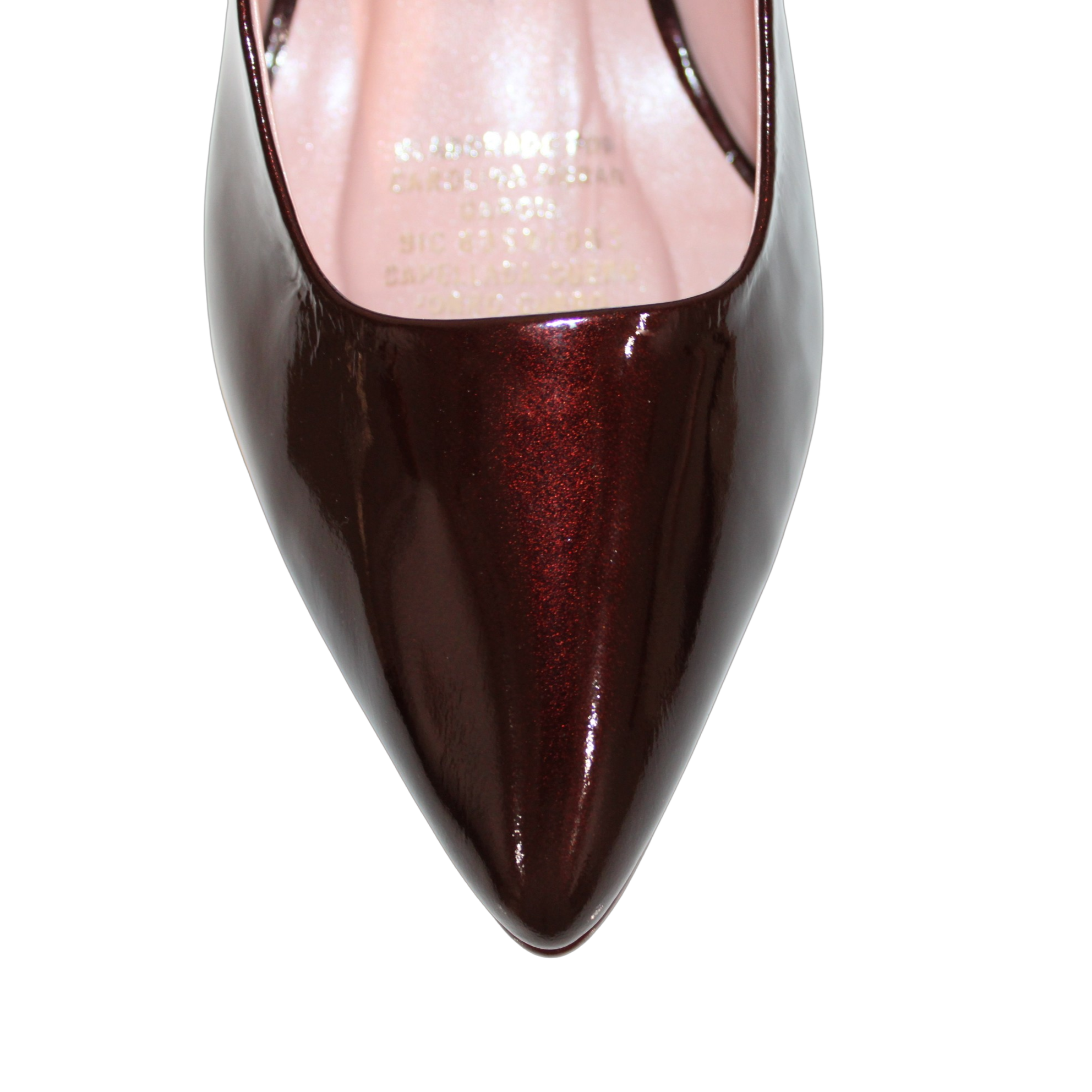 Glossy Red Wine High Heel in Leather | REF 3242
