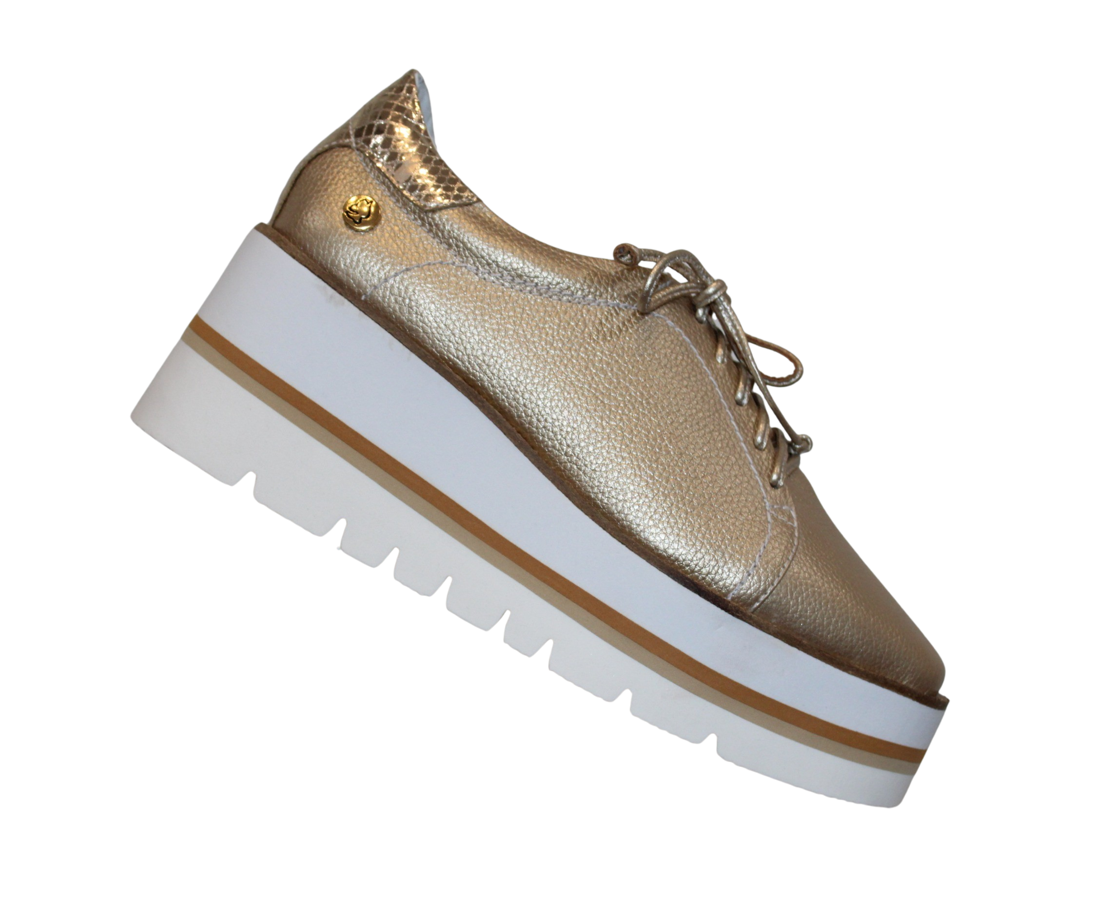 Golden Fashionable Sneakers