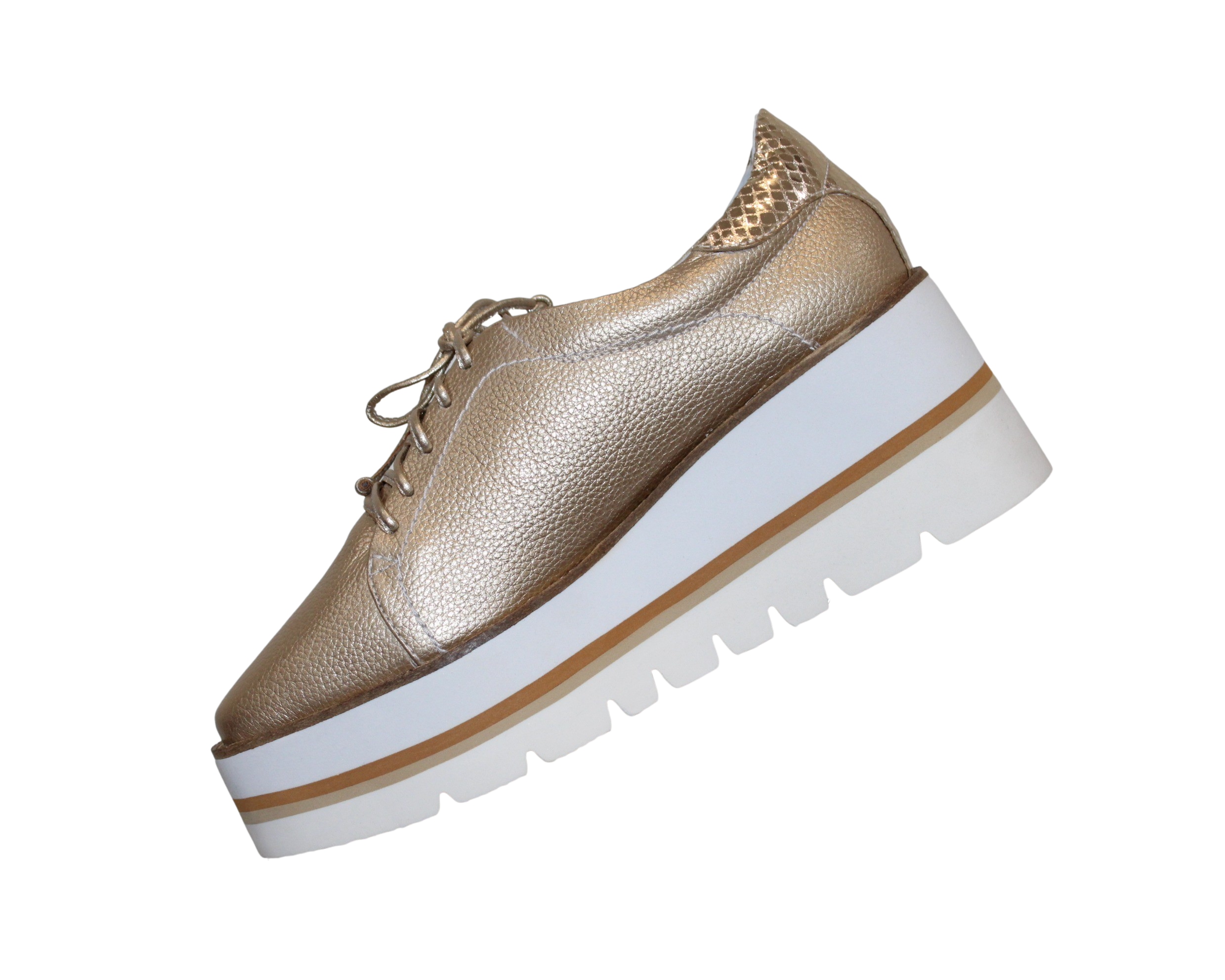 Golden Fashionable Sneakers