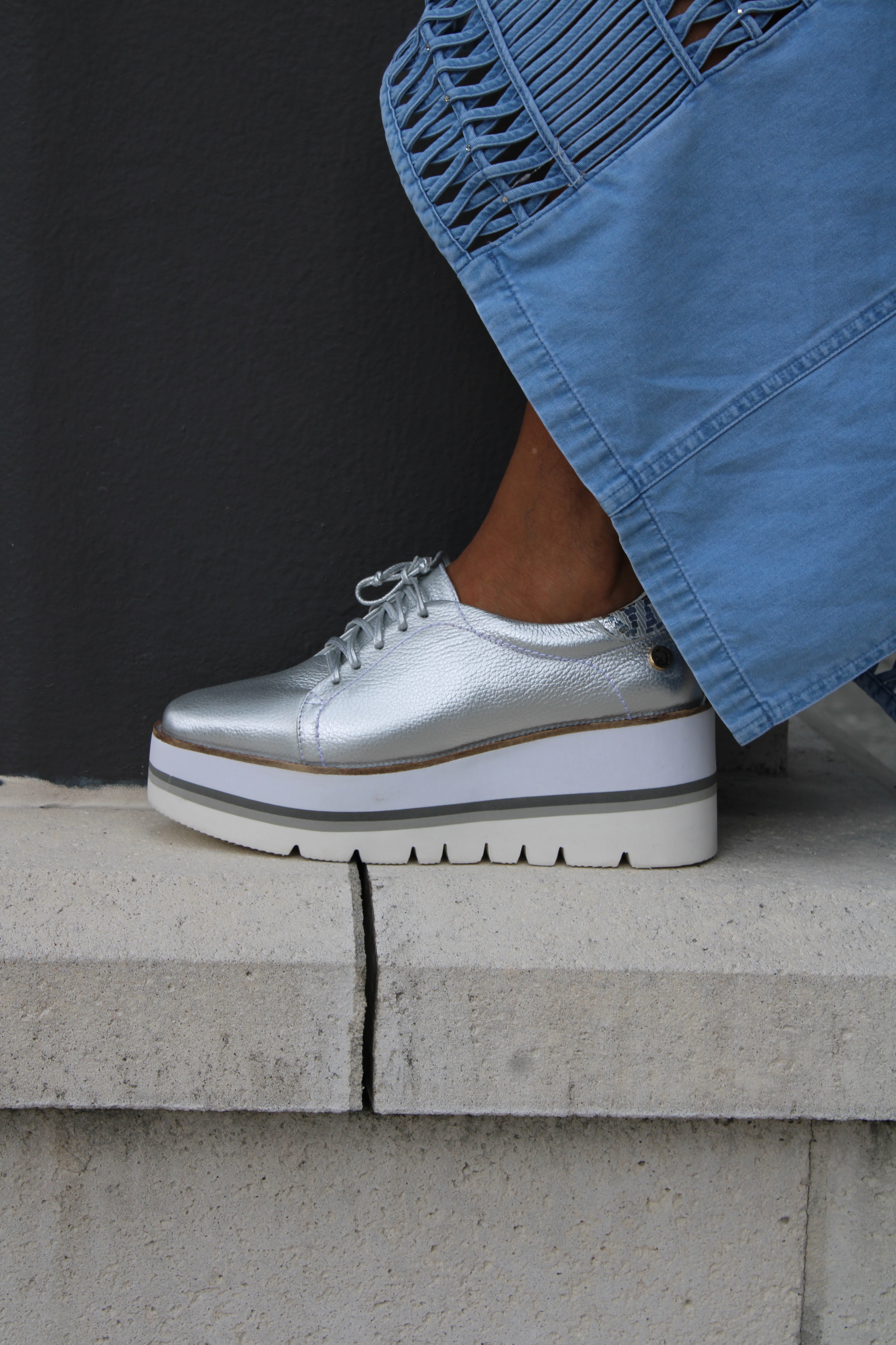 Silver Fashionable Sneakers