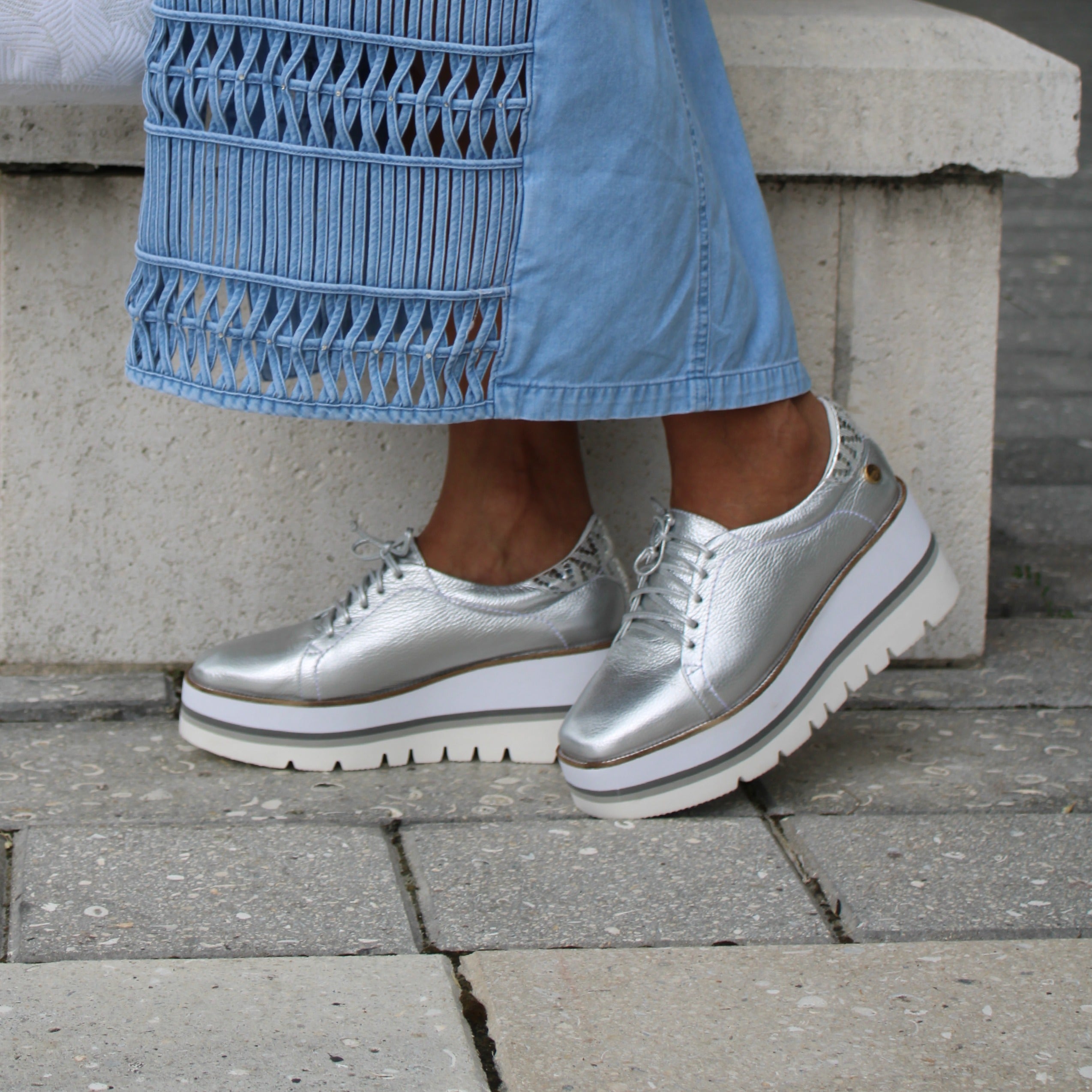 Silver Fashionable Sneakers