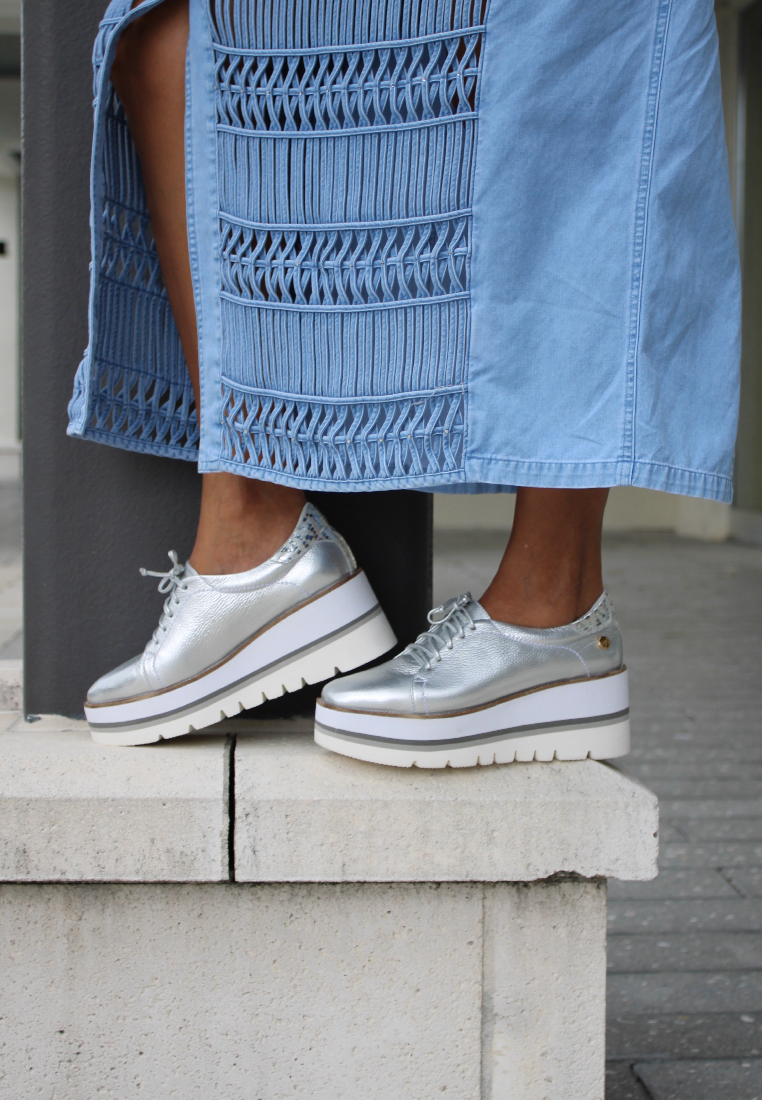 Silver Fashionable Sneakers