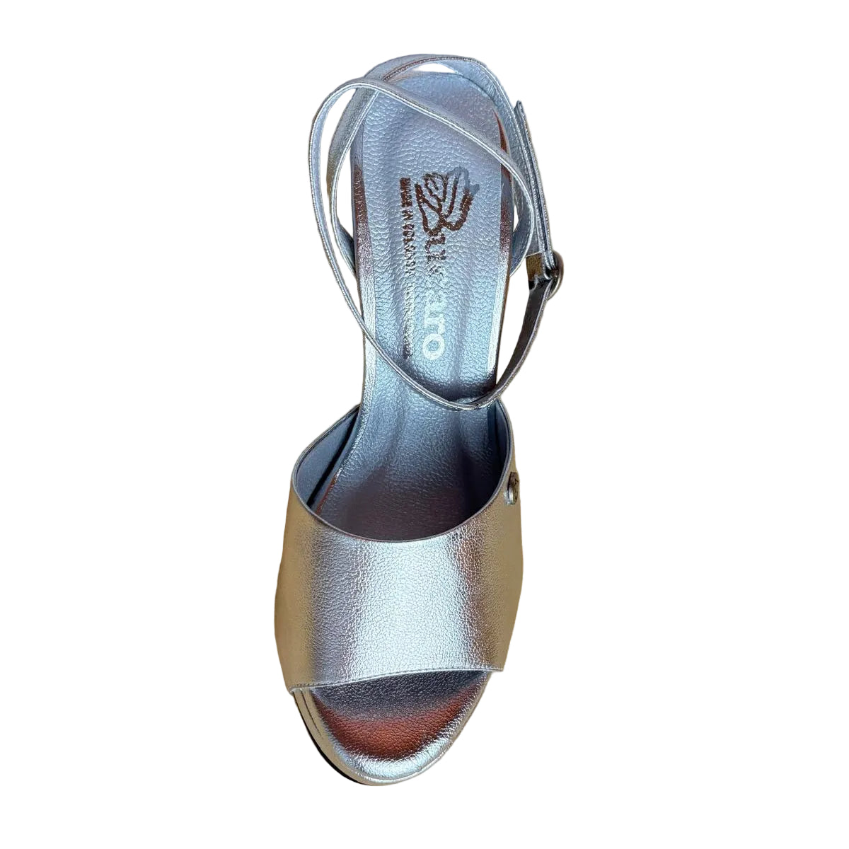 Elegance Silver Leather High Heel Sandals | Ref 5458