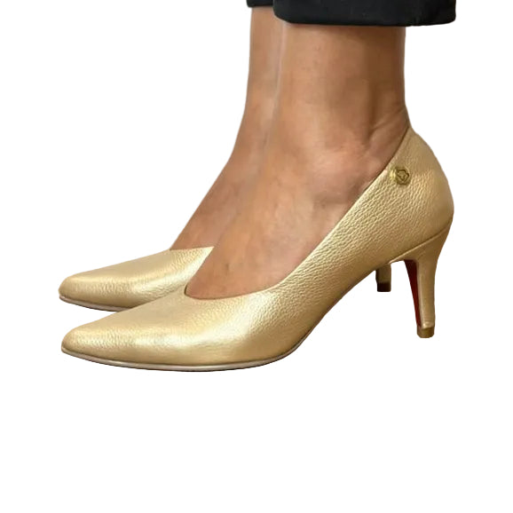 Soft Luxe Gold Leather Stiletto | REF 3823